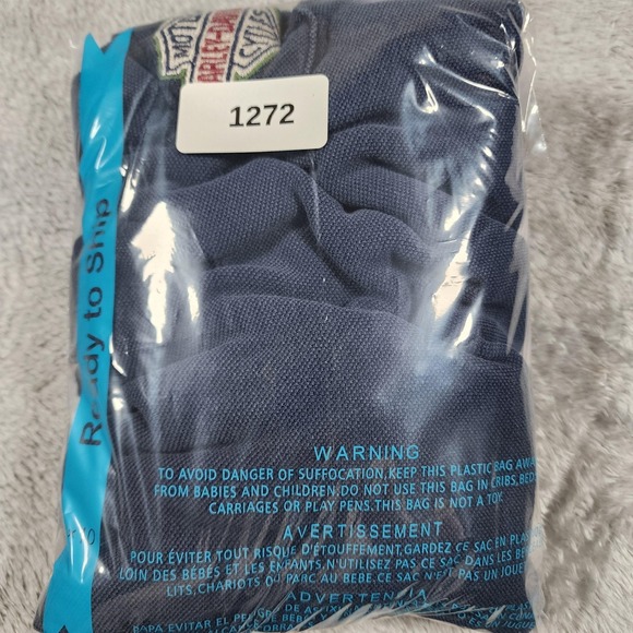 VINTAGE Harley-Davidson Polo Shirt Mens Large Blue Red Biker Made in USA 90s - Picture 14 of 14